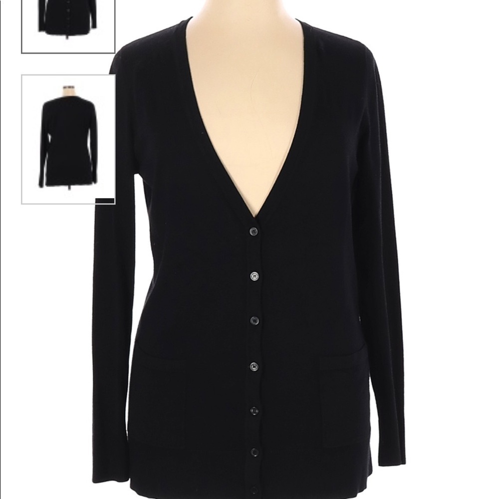 Black button down cardigan 14th and union size S